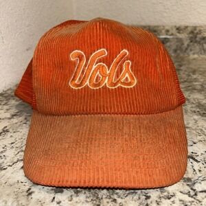 Vintage Tennessee Vols UT Corduroy Trucker Hat Universal Tag (Needs Cleaning) D2